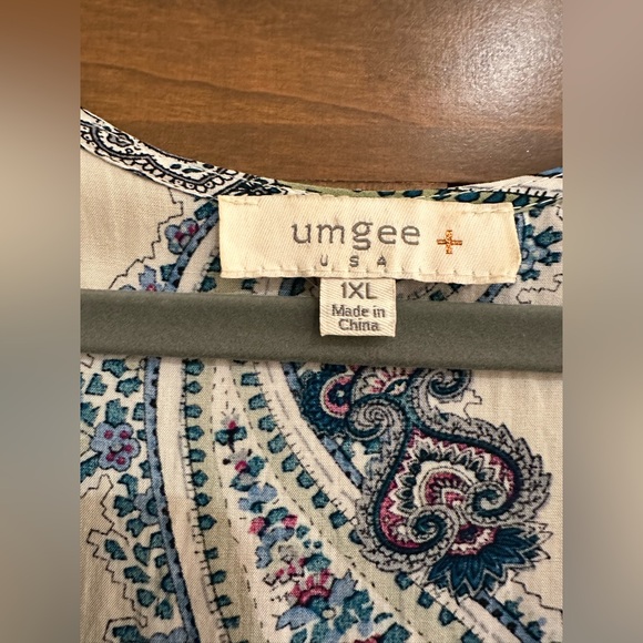 Umgee Paisley Boho Paisley Mini Dress 1X - Picture 5 of 6